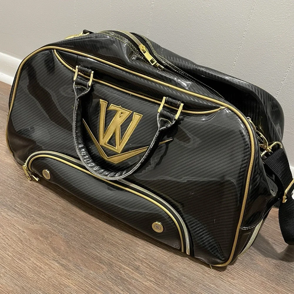 Wazaki Japan Golf Duffle Bag Black Carbon Fiber Gloss READ